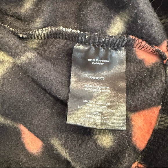 O’Neill Josie Floral Fleece Half Zip Hooded Pullover Black Pink Women’s Medium - Picture 7 of 9